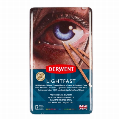 Derwent Derwent Lightfast kleurpotloden 12st. Derwent Derwent Lightfast kleurpotloden 12st.