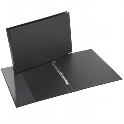 Merkloos Presentatiemap A3 zwart lange rug 4-rings