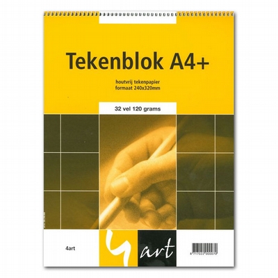 4art Tekenblok 4art A4+ 24X32cm 120gr 32v