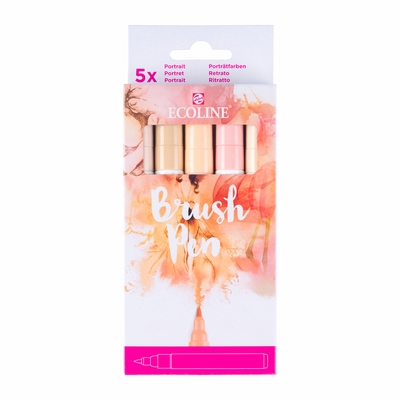 Talens Ecoline Brushpen set Portret 5 colours