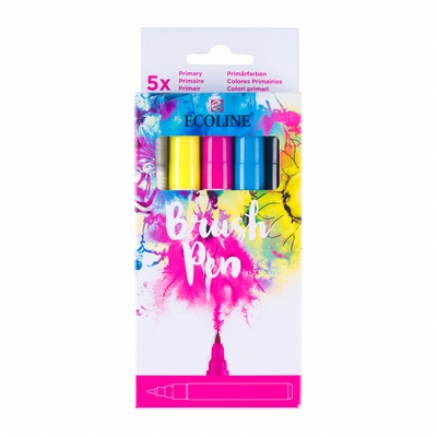 Talens Ecoline Brushpen set Primair 5 colours