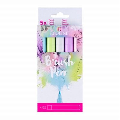 Talens Ecoline Brushpen set Pastel 5 colours