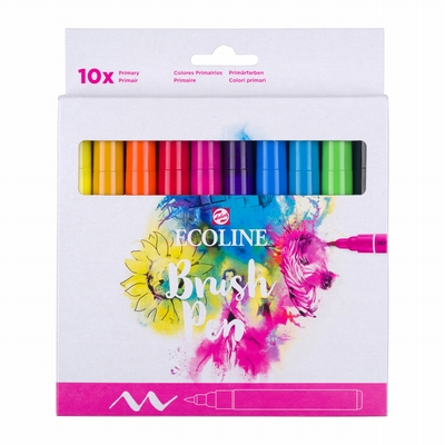 Talens Ecoline Brushpen set Primair 10 colours