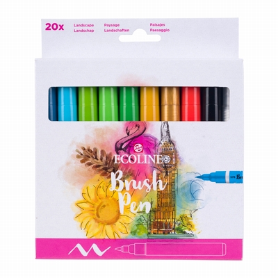 Talens Ecoline Brushpen set Landschappen 20 colours