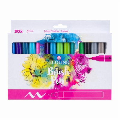 Talens Ecoline Brushpen set Primair 30 colours