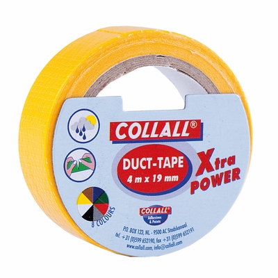 Collall Textiel plakband geel 19mmx4m Collall