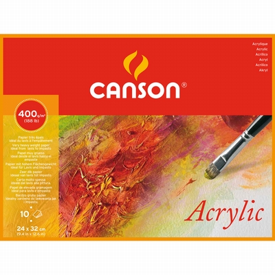 Canson blok acrylpapier Canson Montval 400 grs 24x32 cm 10 vel