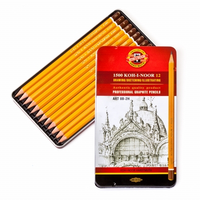 Koh-I-Noor Grafietpotloden 12 stuks set 8B t/m 2H Koh-I-Noor