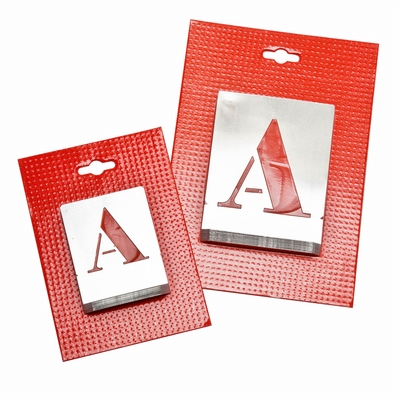 Merkloos Kistlettersjabloon 60 mm met schreef A t/m Z metaal