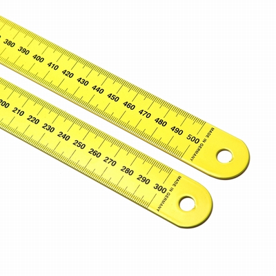Cotta Stalen liniaal 30 cm geel gemoffeld model Cotta