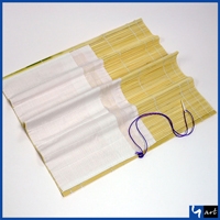 Merkloos Penselenmatje bamboe 33x33 cm met stoffen interieur