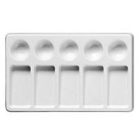 Merkloos Palet plastic 10x20 cm met 5 ronde en 5 rechthoekige bakjes