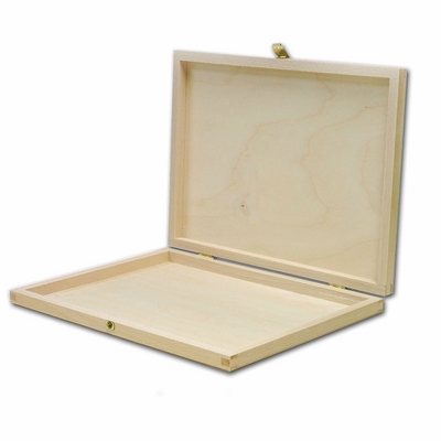 Merkloos Potlodendoos hout 27,5x20x2,5 cm