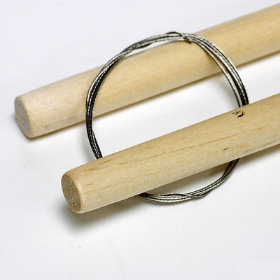 Merkloos Kleisnijder (twee stokjes met draad)