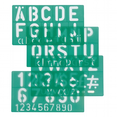 Linex Lettersjabloon 50 mm Linex 8550 4-delig