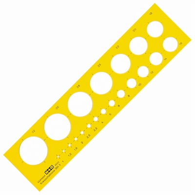 Mobius + Ruppert Cirkelsjabloon 1-32 mm Mobius + Ruppert 8503