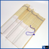 Merkloos Penselenmatje bamboe 36x36 cm met elastiek, stoffen interieu