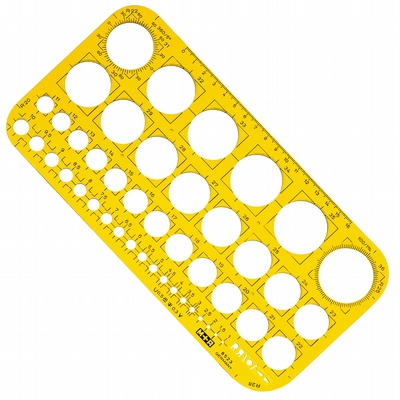 Mobius + Ruppert Cirkelsjabloon 1-36 mm Mobius + Ruppert 8523