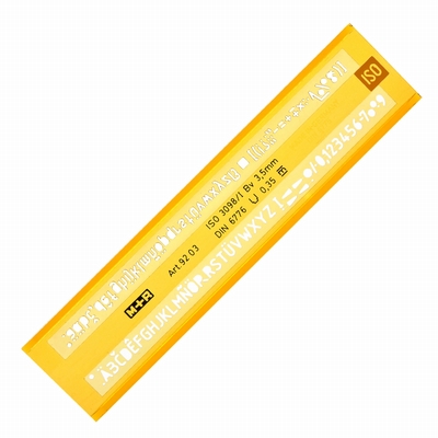 Mobius + Ruppert Lettersjabloon 3,5 mm ISO 3098.B Mobius + Ruppert 9203