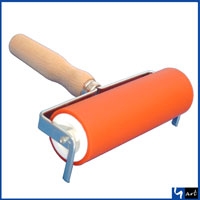 Abig Inktroller 150 mm breed met aflegbeugels breed Abig