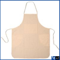 Merkloos Schilderschort 76x69 cm wit katoen 