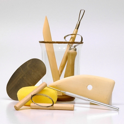 Merkloos Pottenbakkers boetseergereedschap 8 delige set