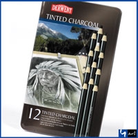 Derwent Houtskool gekleurd 12 stuks set Derwent Tinted Charcoal