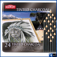 Derwent Houtskool gekleurd 24 stuks set Derwent Tinted Charcoal 