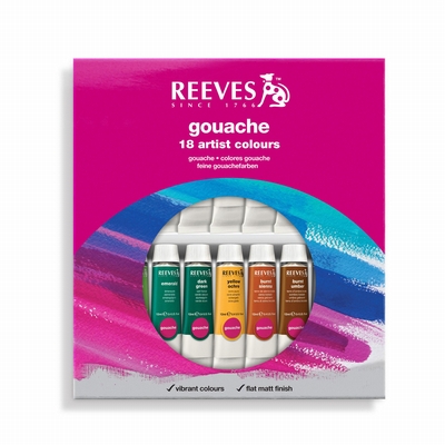 Reeves Plakkaatverf 18 tubes 12 ml set Reeves