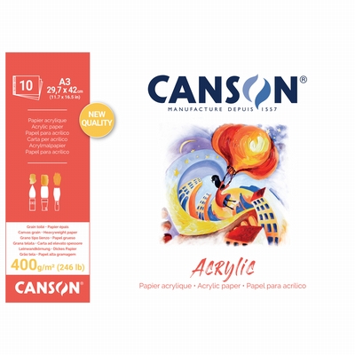 Canson Canson acrylic 400grs A3 10 vel