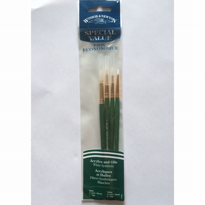 Winsor&Newton W&N 4st. set penselen wit filament mix