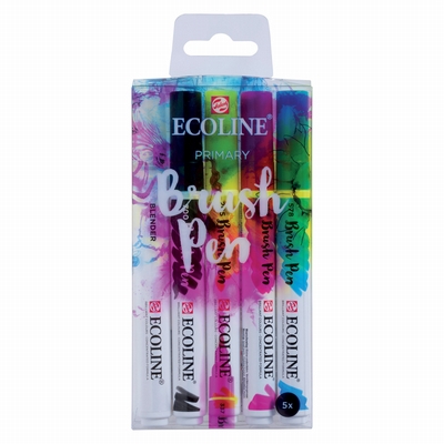 Talens Ecoline Brush Pen set Primary 5st.