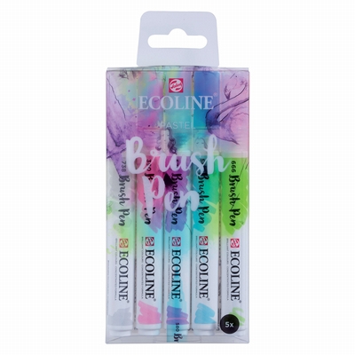 Talens Ecoline Brush Pen set Pastel 5st.