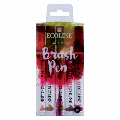 Talens Ecoline Brush Pen set Autumn 5st.
