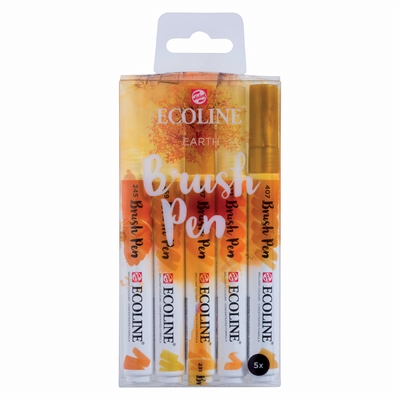 Talens Ecoline Brush Pen set Earth 5st.