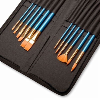 Conda Olieverfkwasten imitatiehaar 12 stuks set in etui