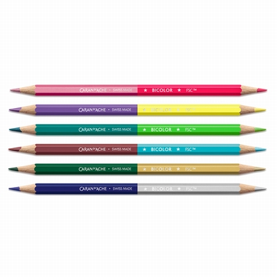 Caran dAche Caran d'Ache bicolor kleurpotloden 6 st.