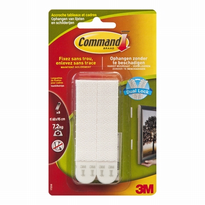 3M Ophangstrips max 7,2 kg wit 3M Command
