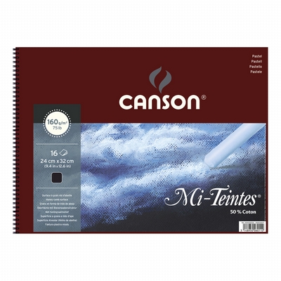 Canson Pastelblok 24x32 cm 160 grs zwart Canson Mi-Teintes