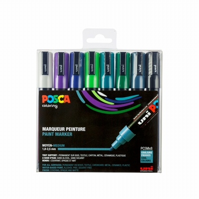 Uni Posca Posca verfmarkers set PC5M/8A ass14