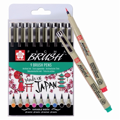 Amsterdam Pigma brush pens set 9st.