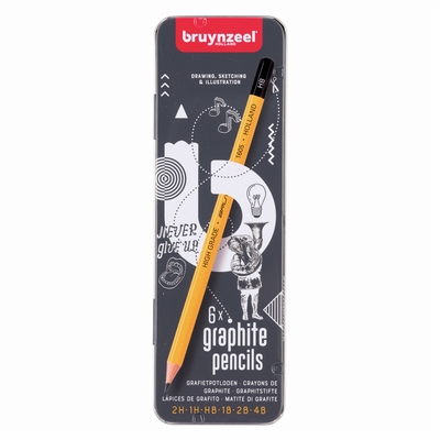 Bruynzeel Bruynzeel grafietpotloden blik 6st.