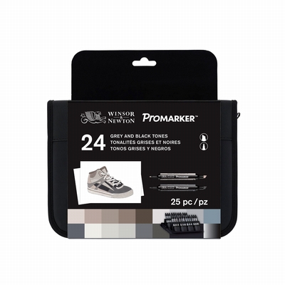 Winsor&Newton Promarker Black and Greys wallet