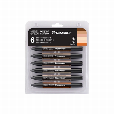 Winsor&Newton Promarker skin tones 6st. set 2