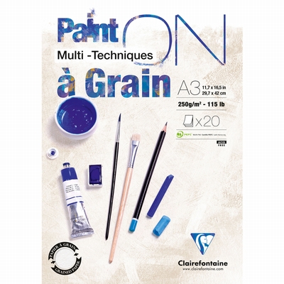 Clairefontaine Paint On a grain A3 250grs. 20vel