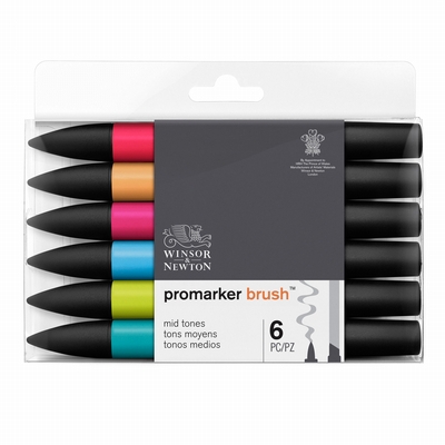 Winsor&Newton Promarker brush™Pastel tones 6 set