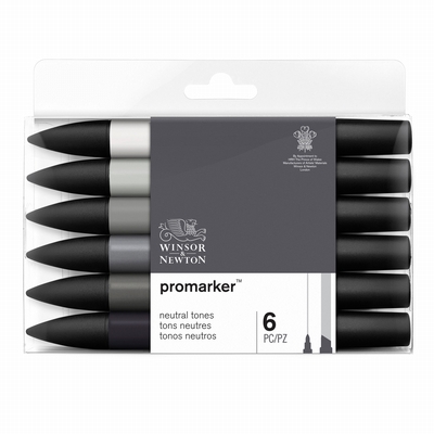 Winsor&Newton Promarker™Neutral tones 6 set