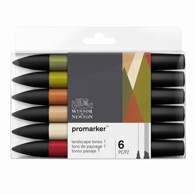 Winsor&Newton Promarker™Landscape tones 6 set