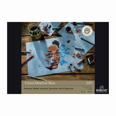 Rembrandt papier Rembrandt toned paper mystical blue A4 50 vel 180grs.