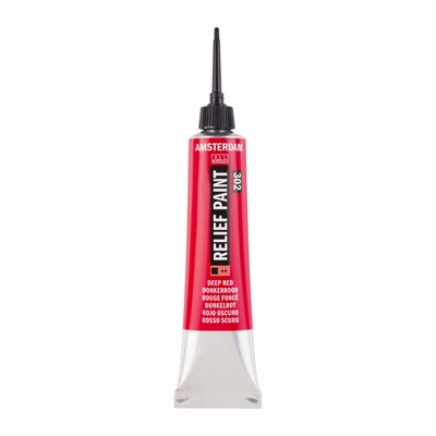 Merkloos Amsterdam reliefpaint 20ml donkerrood